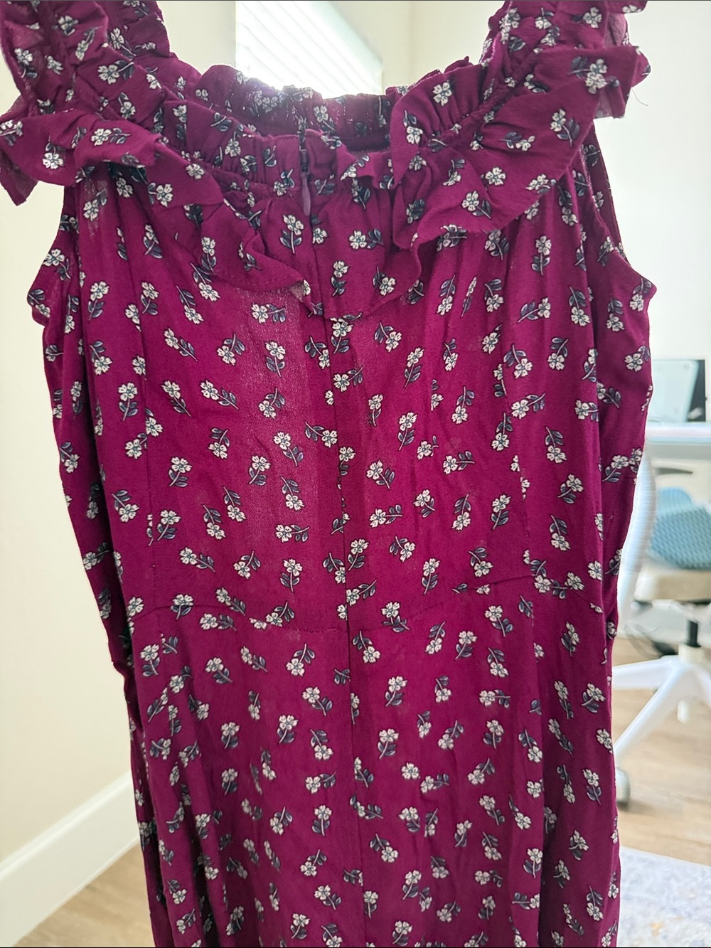NWT 🌟 LOFT Ruffle Midi Dress - Picture 9 of 13